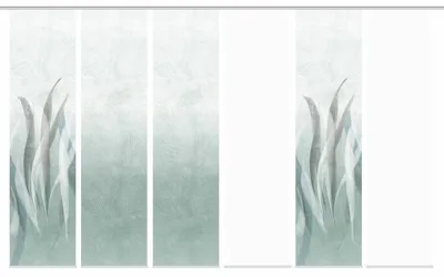 Produktbild von Schiebegardine SIRALIO, Seidenoptik, Digitaldruck, 245x60 cm, Pflanzendruck, mit Zubehör