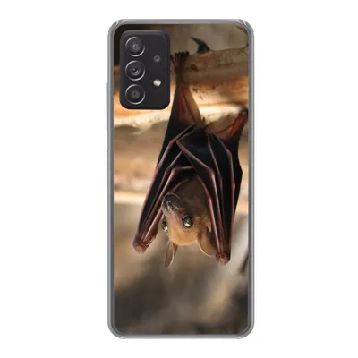 Produktbild von MuchoWow® Handyhülle Schutzhülle Hülle für Samsung galaxy a73 Baby - Fledermaus - Holz Silikon Softcase Handy Hülle - Handyhülle