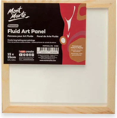 Produktbild von Mont Marte Premium Pouring Panels - in 15 x 15 cm - Keilrahmen, Canvas, Leinwand für die Fließtechnik, Fluid Art - hängefertig sofort