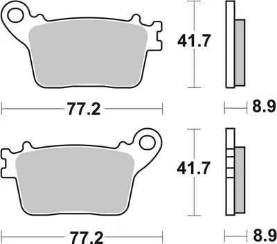 Produktbild von sbs Bremsbeläge Satz Hinten für HONDA MOTORCYCLES CBR 834HF