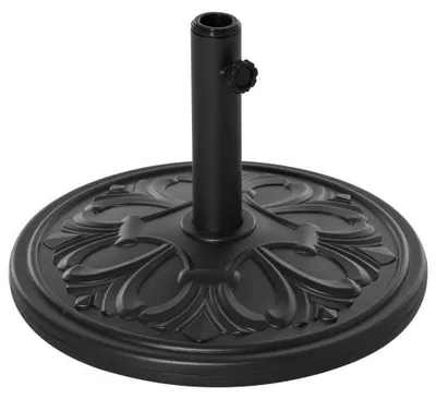 Produktbild von Sonnenschirmstaender 48 cm 48 x 48 x 34 cm Schwarz Kunststoff Zement stabil fuer Garten Terrasse passend fuer Schirme 35 38 48 mm