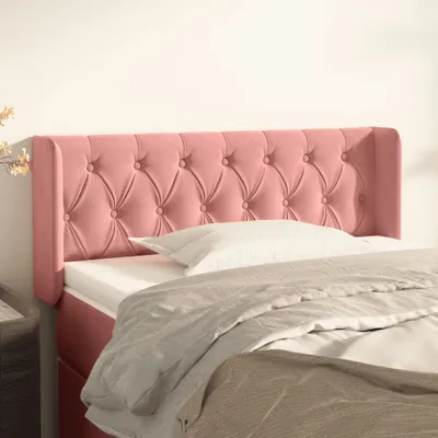 Produktbild von The Living Store Kopfteil mit Ohren Rosa 93x16x78/88 cm Samt