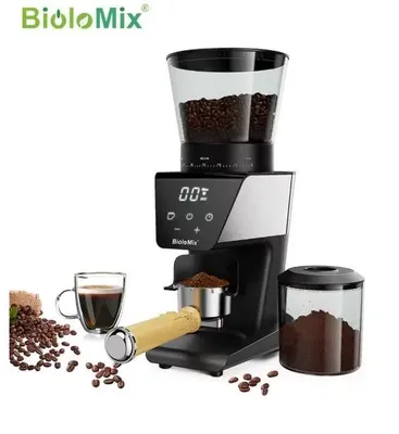 Produktbild von Biolomix Kaffeemühle elektrisch 300 W Elektrische Espresso Mühle Kaffeebohnen