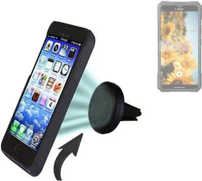 Produktbild von K-S-Trade kompatibel mit Cubot KingKong X Auto Handy Halterung KFZ Halter Lüftungsgitterhalterung Air Vent mount Smartphone Halter