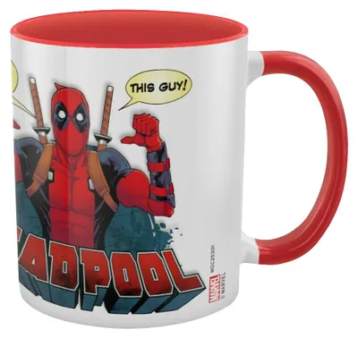 Produktbild von Deadpool - Kaffeebecher "2 Thumbs" PM2370 (Einheitsgröße) (Rot/Weiß)