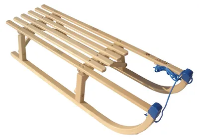 Produktbild von Klappschlitten Rodelschlitten Holzschlitten - 100 cm - Klappbar - Belastbar bis 120 kg statisch