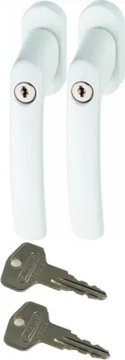Produktbild von ABUS FG200 W SB abschließbarer Fenstergriff, weiß im Set 2 Stück