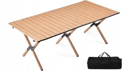 Obrázok produktu pre Záhradný Stôl 120X90Cm Odolný Kempingový Vak Odolný Stabilný J.brown