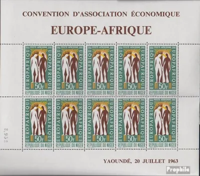 Produktbild von Briefmarken Niger 1963 Mi 52Klb Kleinbogen (kompl.Ausg.) postfrisch Europafrique
