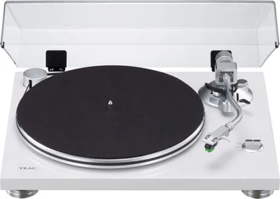 Produktbild von TEAC TN-3B-A, Audio-Plattenspieler mit Riemenantrieb, Manuell, Weiß, Aluminium, 33 1/3,45 RPM, DC-Motor