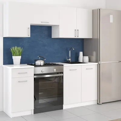 Produktbild von Roe Furniture | Küchenzeile - 180 cm - Weiß Matt - Einbauküche, Küchenblock, Singleküche, Singleküchenblock, Küchen - Tischplatte Weiß