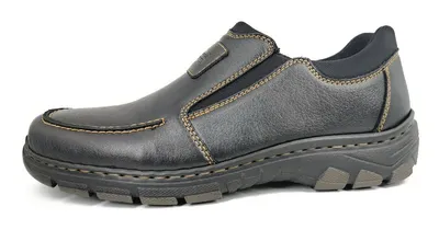 Zdjęcie produktu dla Rieker buty męskie wsuwane loafersy wsuwane czarny rekreacyjny, rozmiar buta:44 EU