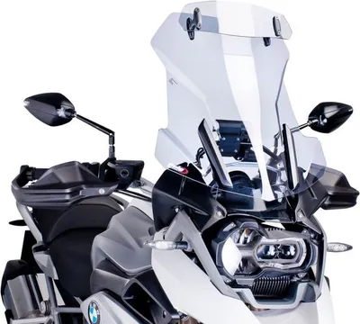 Image de PUIG 6504W Pare-brise de randonnée avec déflecteur, compatible avec la BMW R1200GS, transparent