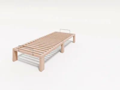 Produktbild von Gigapur G56 Holzbett 80x200 cm Kiefer Natur Massivbett mit Lattenrost
