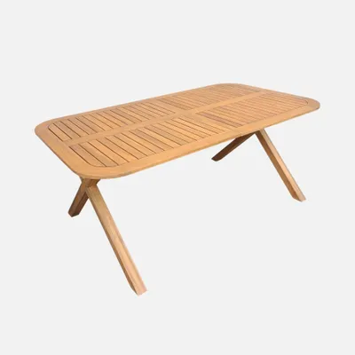 Produktbild von sweeek - Ausziehbarer Gartentisch aus Akazienholz für 6-8 Personen - Natur
