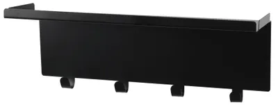 Produktbild von Metallischer Wandhaken ATRI, 12 x 45 x 16 cm, schwarz