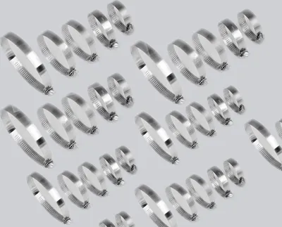 Produktbild von Set mit 80 Schlauchschellen (12-40 mm Durchmesser, in 2 Plastikboxen)