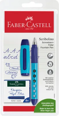 Produktbild von FABER-CASTELL Schulfüller Scribolino rechts Blisterk.