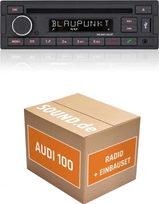 Produktbild von Autoradio Einbaupaket Blaupunkt Milano 200 BT passend für Audi 100 C4 | Bluetooth USB