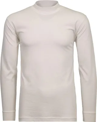 Ragman Stehkragen-Shirt langarm in weiß