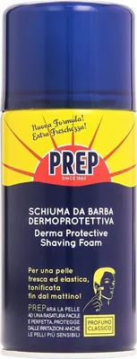 Produktbild von Prep Derma Protective Shaving Foam, Rasier-Mousse, Männer, Universalhülle, 300 ml, Anti-Reizung, Auffrischend, Beruhigend, Aqua, Triethanolamine, Stearic Acid, Palmitic Acid, Laureth-23, Butane, Glycerin, Isobutane,...