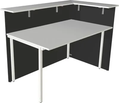 Produktbild von Kerkmann Design-Theke Eck-Theke Atlantis 2 Anthrazit Eck-Element (B)1470x(T)920x(H)1080mm ohne Seitenblende-ohne LED-Leuchtleiste