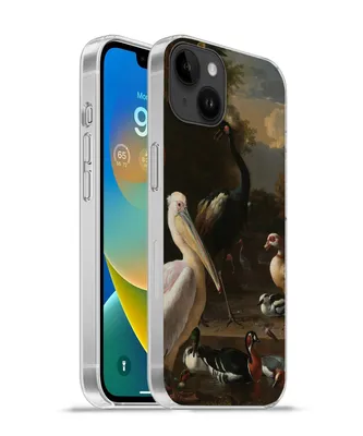 Produktbild von MuchoWow® Handyhülle Schutzhülle Hülle für Apple iPhone 14 Plus - Soft case Ein Pelikan und andere Vögel in der Nähe eines Wasserbeckens - Gemälde von Melchior d'Hondecoeter Silikon Softcase Handy Hülle - Abbildung
