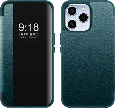 Produktbild von Honor 60 SE Hülle, Schlank Kunstleder Klapp Ledertasche Schutzhülle für Honor 60 SE Grün
