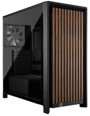 Produktbild von FRAME 4000D WOOD RS (schwarz/holz, Tempered Glass)