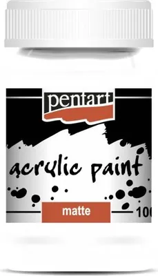 Produktbild von PENTART Acrylfarbe, matt, titanweiß, Decoupage Basteln 100 ml
