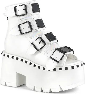 Produktbild von ASHES-70 Damen Booties von DemoniaCult, Weiß  , EU 42, US 12