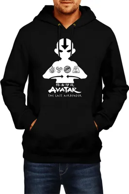 Produktbild von Herren Kapuzenpullover Japan Manga Anime Comics Animation Avatar Aang, Man M / Schwarz