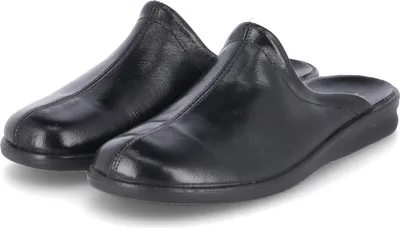 Produktbild von Josef Seibel Herren Hausschuhe/ Pantoffeln BELFORT 450 Schwarz Glattleder Größe: 40
