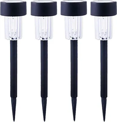 Obrázek produktu pro Plastová solární světla 4,5 × 31 cm - sada LED solárních lamp (4 kusy)