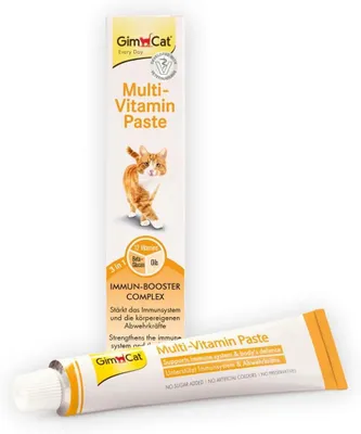 Produktbild von GimCat Multi-Vitamin Professional, Katze, Paste (Substanz), Haut & Haarkleid, Strengthening the immune system, Universal, Omega-3, Omega-6, Vitamin B1, Vitamin B12, Vitamin B2, Vitamin B6, Vitamin D3, Vitamin E, Vitamin..., Kalzium