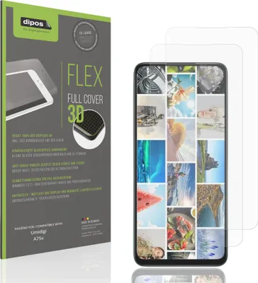 Image de 2x Full Cover mat Film pour Umidigi A75x Film de protection ecrán