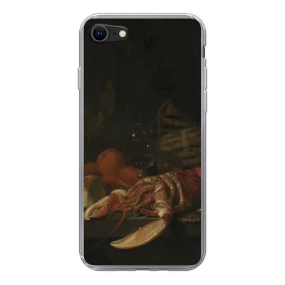 Produktbild von MuchoWow® Handyhülle Schutzhülle Hülle für iPhone SE 2020 Stilleben - Gemälde von Jan Davidsz. de Heem Silikon Softcase Handy Hülle - Kartenbesitzer