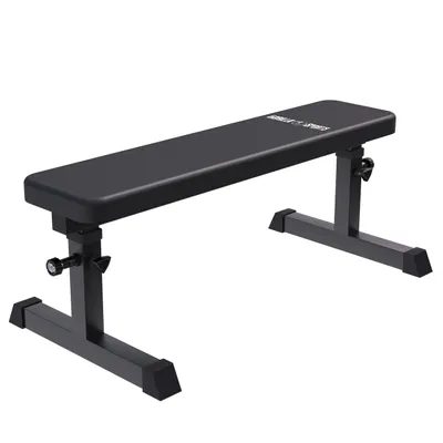 Produktbild von GORILLA SPORTS® Hantelbank - Höhenverstellbar, bis 200kg, Schwarz - Trainingsbank, Flachbank, Fitnessbank, Bankdrücken Bank für Zuhause, Krafttraining