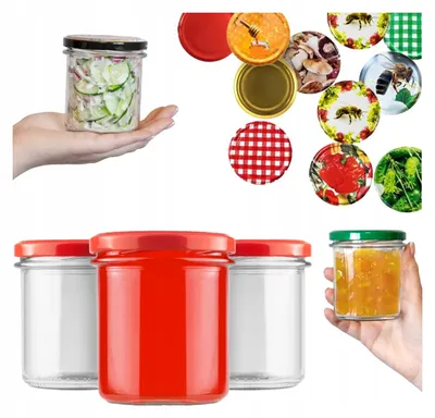 Immagine prodotto di 15 vasetti da 350 ml di marmellata di miele, pasticci di carne, conserve, vasetti nuovi con coperchio