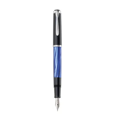 Image de Pelikan 801973 Stylo plume Pelikan M 205, bleu marbré, M