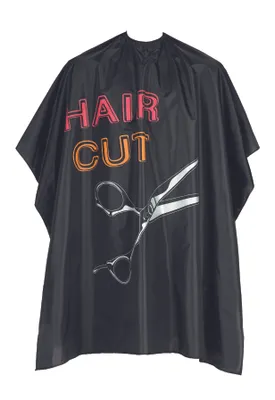 Produktbild von Efalock Umhang schwarz Aufdruck HairCut+
