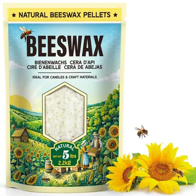 Weißes Bienenwachs 2,2 kg – Pastillen für Kerzen & DIY