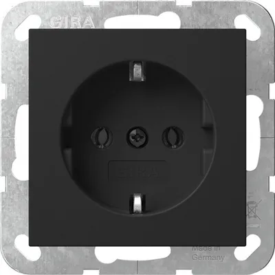Produktbild von Gira SCHUKO, System 55, Schwarz, m, 1 Stk.