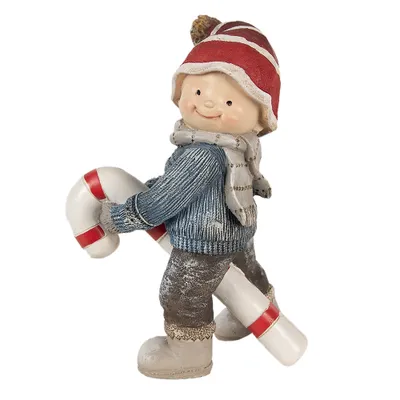 Immagine prodotto di Clayre & Eef figura decorativa bambino 18 cm blu in poliresina