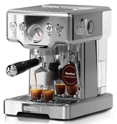 Siebträger-Espressomaschine 15 Bar Edelstahl 1,8 l