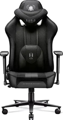 Immagine prodotto di Diablo X-Player Gaming Chair Sedia da ufficio Tessuto 3D Braccioli Design ergonomico Cuscino collo/glutei Nero Normale L