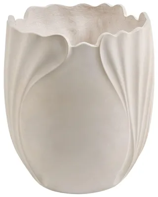 Produktbild von BELIANI Blumentopf Hellbeige Magnesium und Glasfaser Rund 44x44x53 cm Modernes Blumen Design Großer Blumenkübel Übertopf Blumentrog Indoor & Outdoor