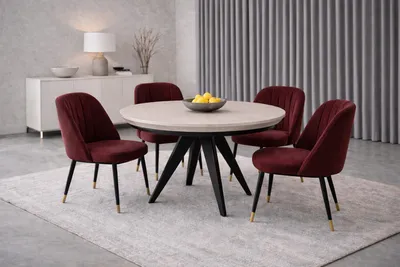 Image de Table pliante ronde moderne   VIGO Naturel 120 cm