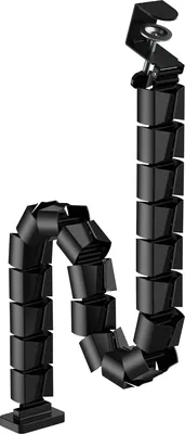 Produktbild von InLine® Kabelkanal flexibel, höhenverstellbare Tische mit Tischklemme, schwarz