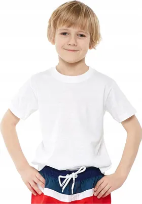 Produktbild von Kinder T-Shirt - Jungen T-Shirt Größe 110 - T-Shirt Baumwolle weiß - T-Shirt weiß - T-Shirt kurzarm